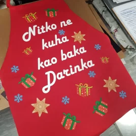 Božićna pregača - personalizirani poklon