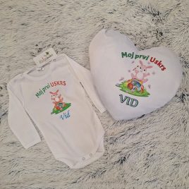 Uskrsni komplet body i jastuk