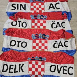 Navijačka zastava s imenom mjesta, svečana (150x75cm)