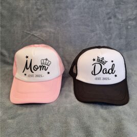 Šilt kapa s tiskom (roza/crna)