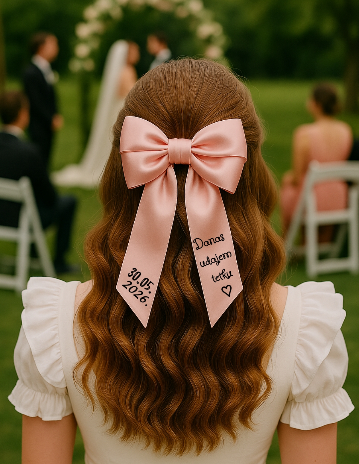 Mašna za kosu s kopčom - Slika 3