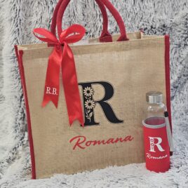 Komplet jutena torba i boca za vodu